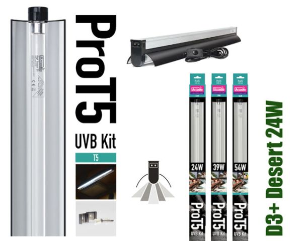 Arcadia Pro T5 UVA/UVB Kit D3+ Desert 24 Watt 12%