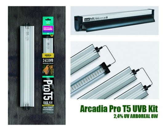 Arcadia Pro T5 Kit UVB 2,4% UVA 12% ARBOREAL 8W
