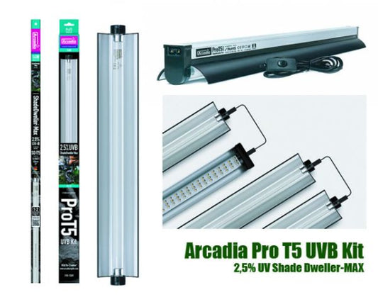 Arcadia Pro T5 UVB Kit 2,5% UVA Shade Dweller-MAX