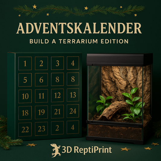 🎄 3D ReptiPrint Adventskalender 2025 – Build a Terrarium Edition (ohne Terrarium & ohne Technik) 🎄