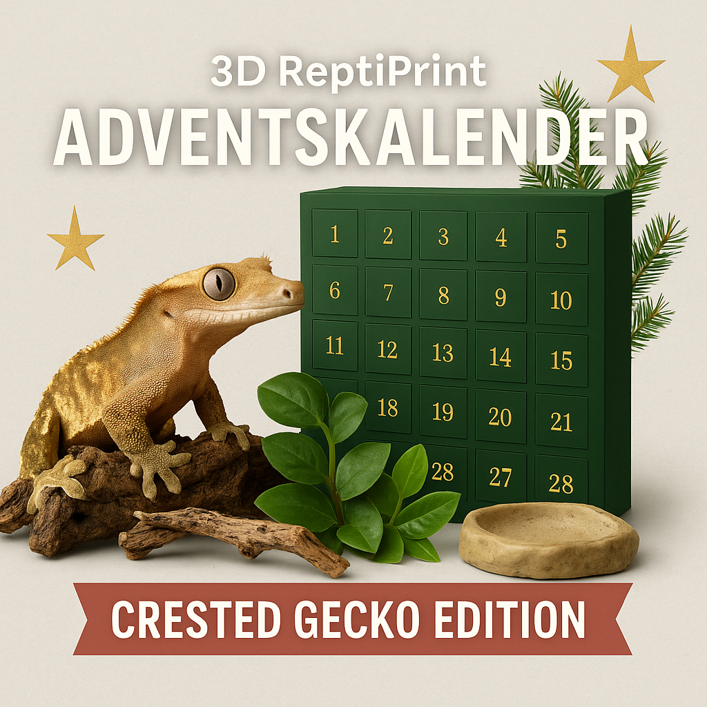 🎄 3D ReptiPrint Adventskalender 2025 - Kronengecko Edition🎄