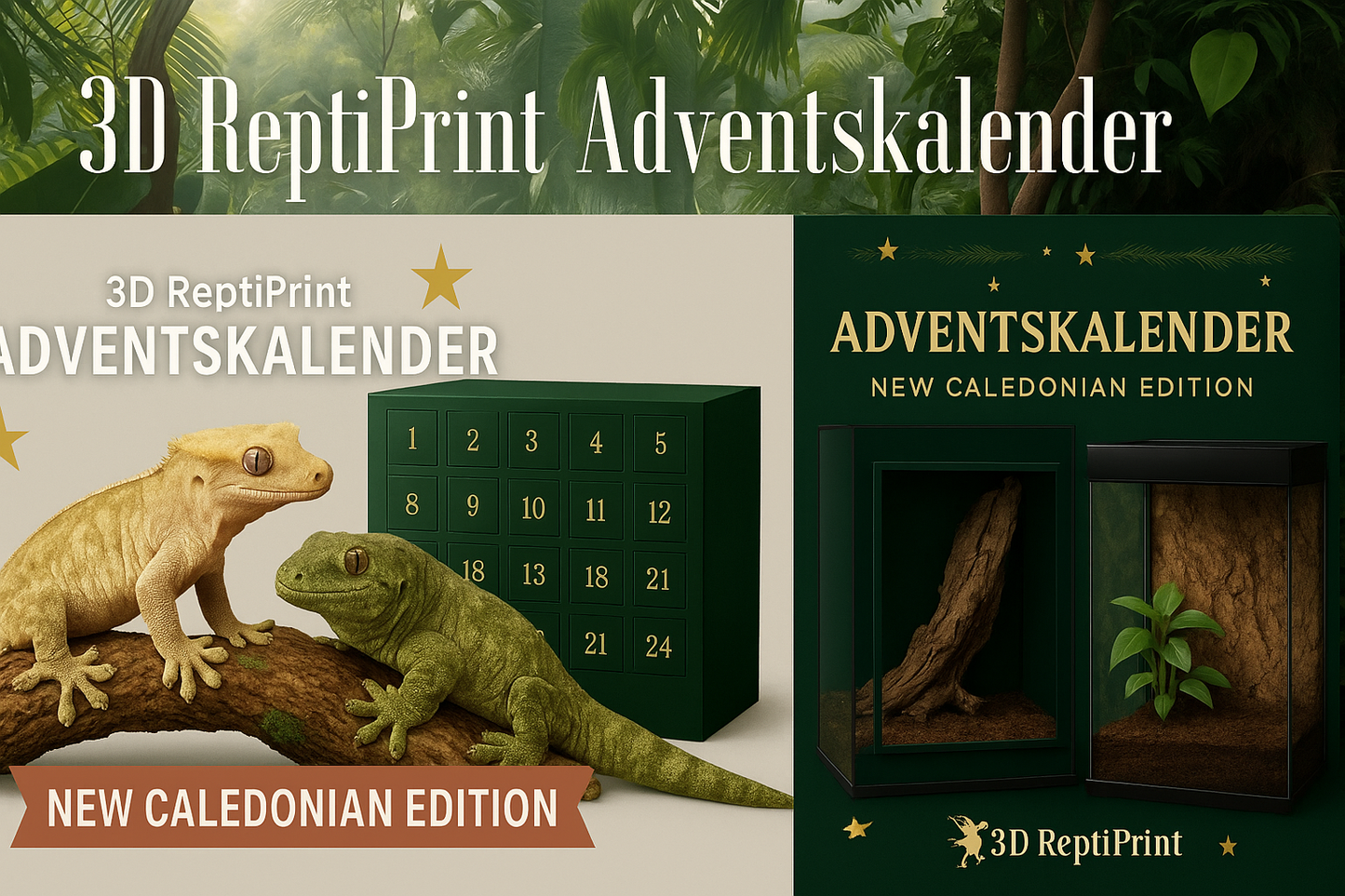 🦎 3D ReptiPrint Adventskalender 2025 – Neukaledonien Edition