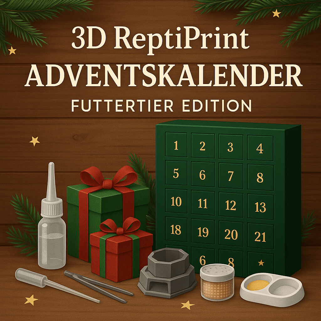 🦗 3D ReptiPrint Adventskalender 2025 – Futtertier Edition