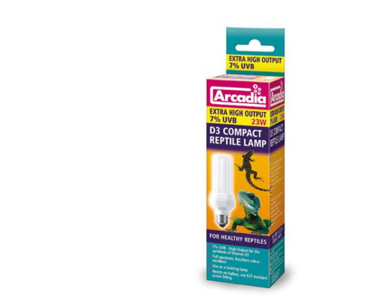 D3 Compact 23 W Reptile Lamp E27 30% UVA 7% UVB